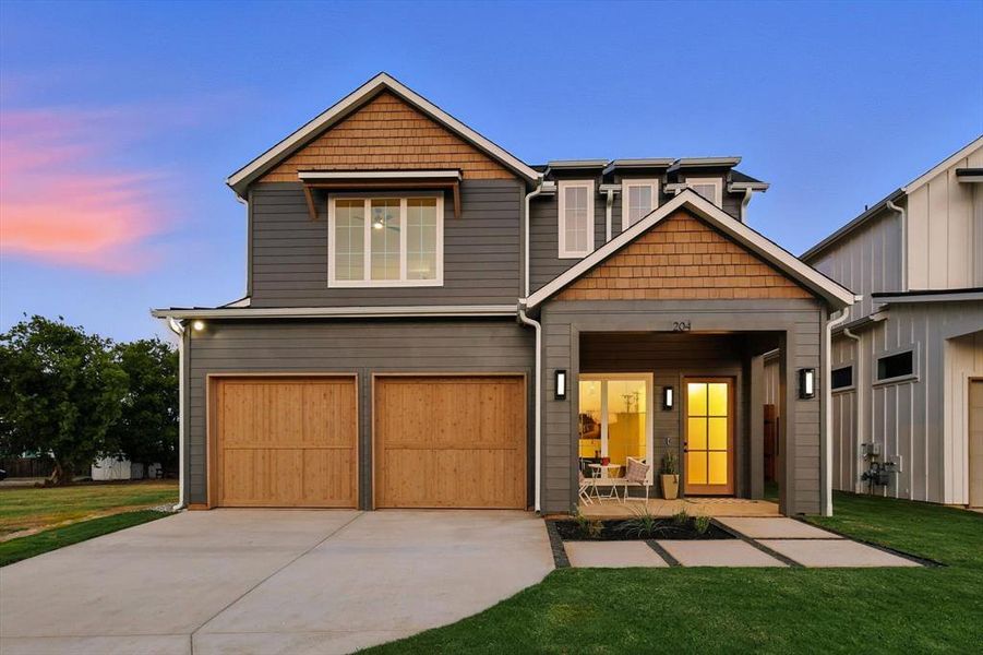 Front exterior of a new home in , Roanoke, TX, highlighting curb appeal (Image 24).