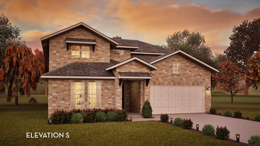 Representative exterior photo of a completed home built from the Yuma by CastleRock Communities in Solterra, Mesquite, TX (Image 21). Representative exterior photo of a completed home built from the Yuma by CastleRock Communities in Solterra, Mesquite, TX (Image 21).