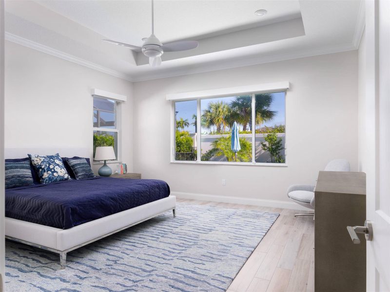 Furnished interior view inside a new home in La Terre at Avenir, Palm Beach Gardens (Image 18). Furnished interior view inside a new home in La Terre at Avenir, Palm Beach Gardens (Image 18).