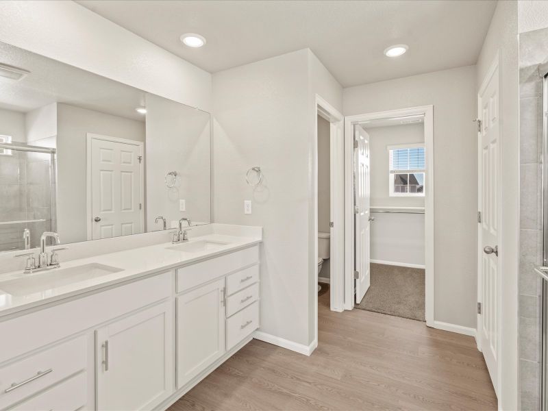 The Monarch floorplan interior image taken at a Meritage Homes community in Colorado Springs.