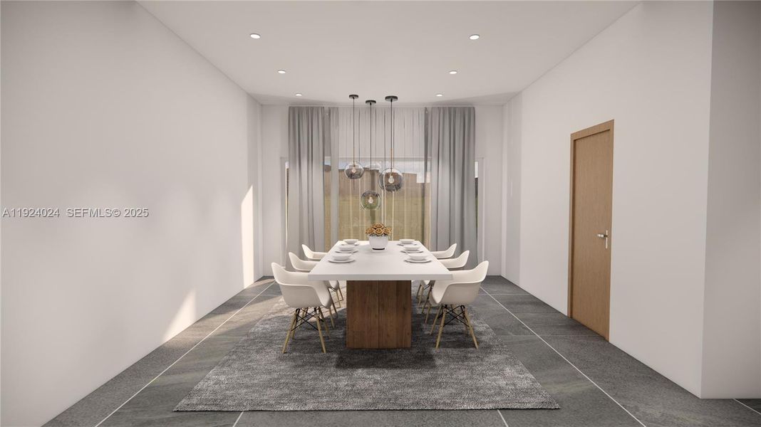 Furnished interior view inside a new home in , Miami (Image 11).