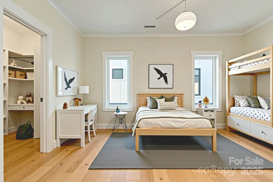 1 of 3 upstairs bedrooms