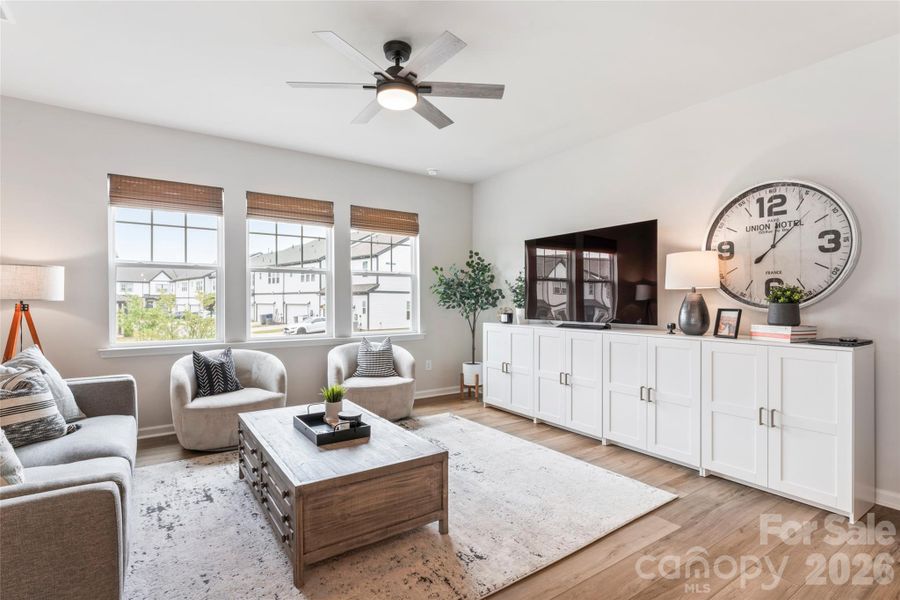 Furnished interior view inside a new home in , Charlotte (Image 9). Furnished interior view inside a new home in , Charlotte (Image 9).