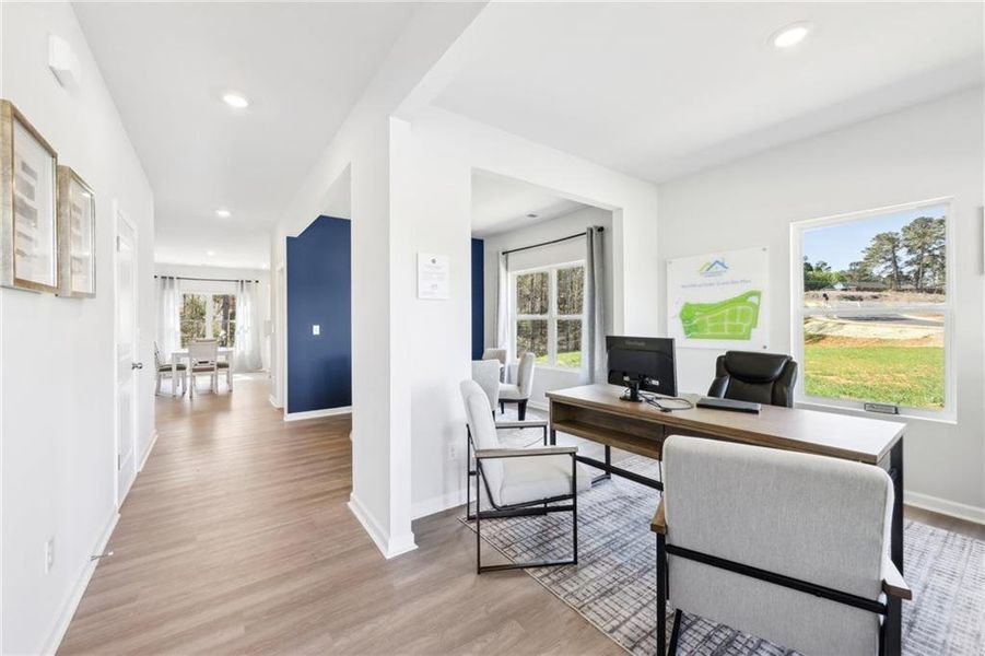 Furnished interior view inside a new home in The Hills at Cedar Creek, Winder (Image 11).