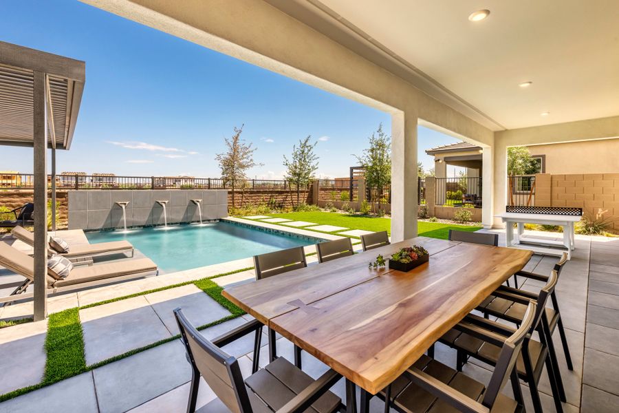 Representative exterior details of a home built from the Willow Plan 40-9 by Tri Pointe Homes in Waterston Central, Gilbert (Image 22).