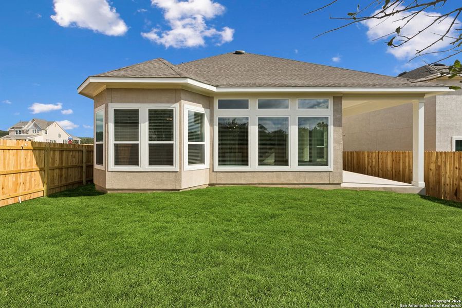Exterior details and patio area of a home in Davis Ranch 50', San Antonio (Image 3).