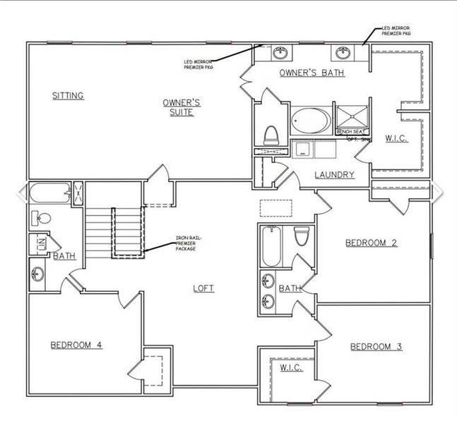 2D floor plan layout of this home in , McDonough, GA (Image 3).