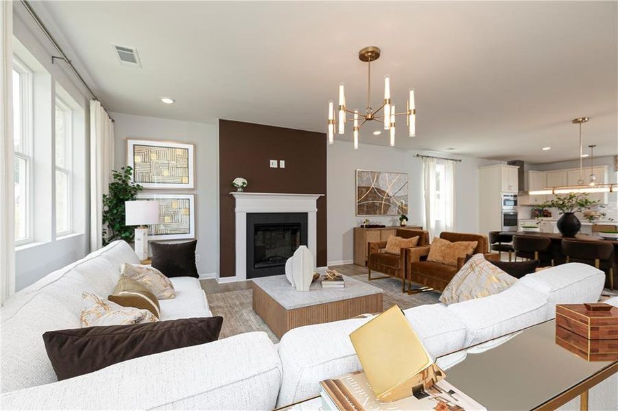 Furnished interior view inside a new home in The Beacon at Old Peachtree Single Family Homes, Lawrenceville (Image 23).