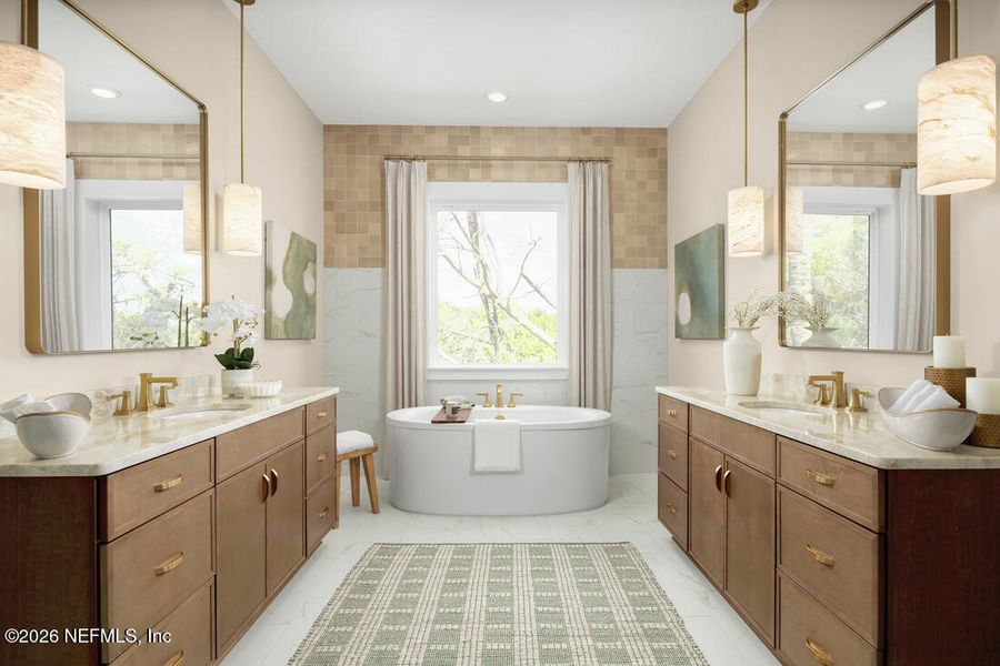 Furnished interior view inside a new home in , St. Augustine (Image 11).