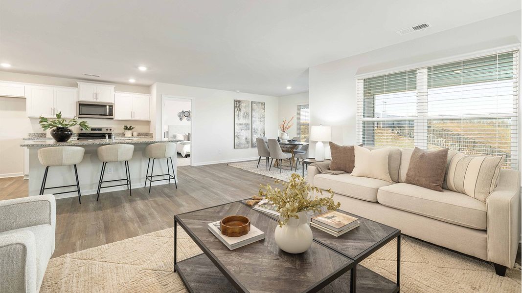 Representative furnished interior of a home built from the Aria by D.R. Horton in Shepherd's Farm, Mooresville (Image 11).