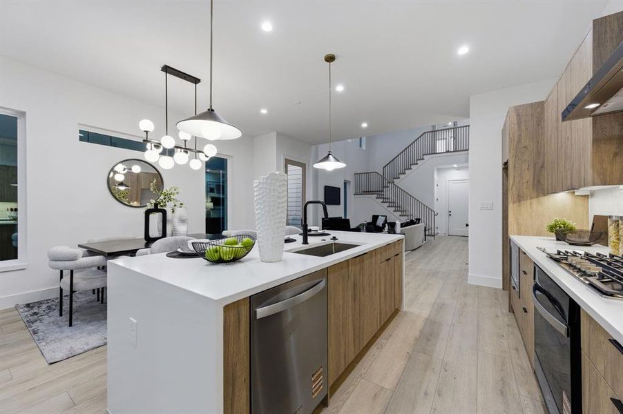 Furnished interior view inside a new home in , Dallas (Image 13).