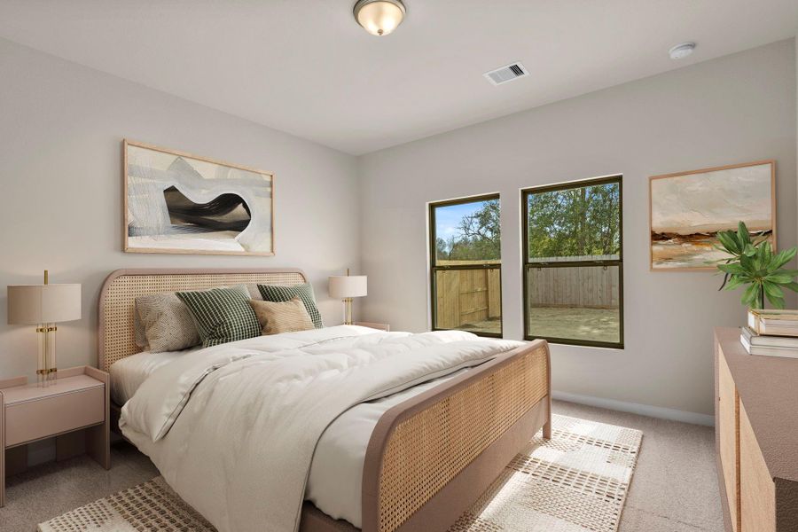 Furnished interior view inside a new home in Laurel Landing 50', Alvin (Image 3).