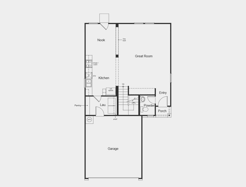 2D floor plan layout for the Plan 1609 by KB Home in Knox Ridge, Converse, TX (Image 2). 2D floor plan layout for the Plan 1609 by KB Home in Knox Ridge, Converse, TX (Image 2).