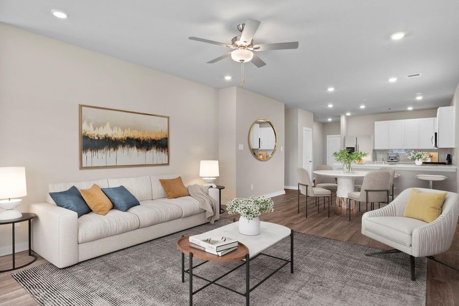 Furnished interior view inside a new home in Laurel Landing 40', Alvin (Image 5).