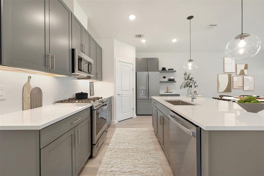 Furnished interior view inside a new home in Aspire at Reunion, Newark (Image 20).