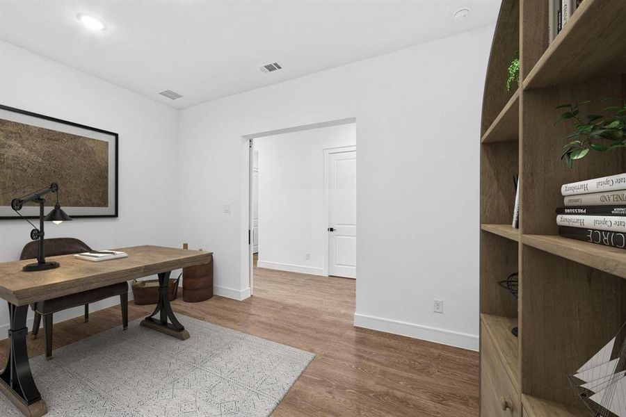 Furnished interior view inside a new home in Sterling Greene, Arlington (Image 9). Furnished interior view inside a new home in Sterling Greene, Arlington (Image 9).