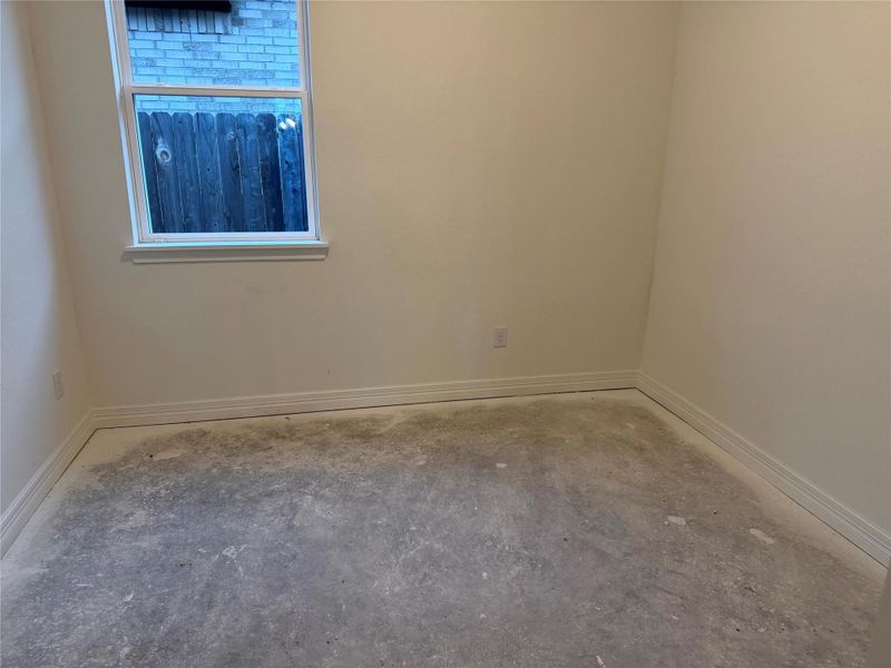 Construction progress - bedroom