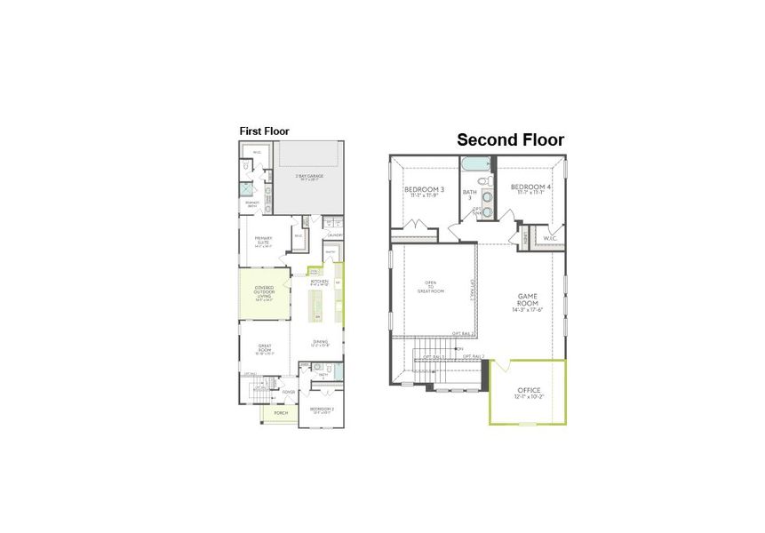 2D floor plan layout of this home in Painted Tree, McKinney, TX (Image 5). 2D floor plan layout of this home in Painted Tree, McKinney, TX (Image 5).