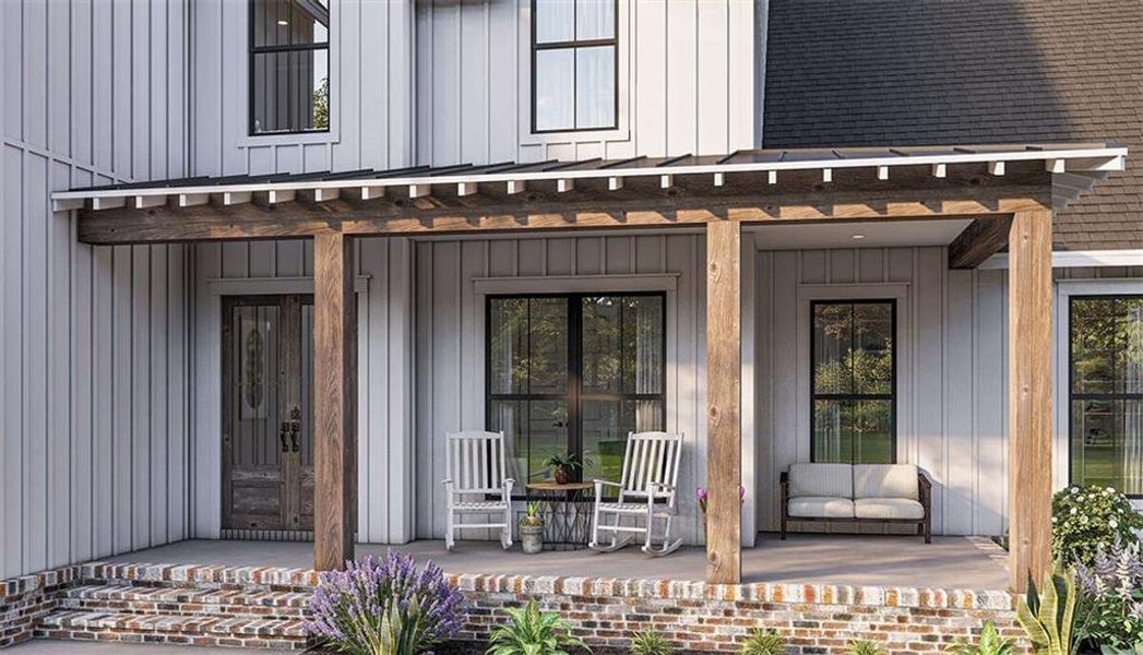 Exterior details and patio area of a home in , Maysville (Image 27).
