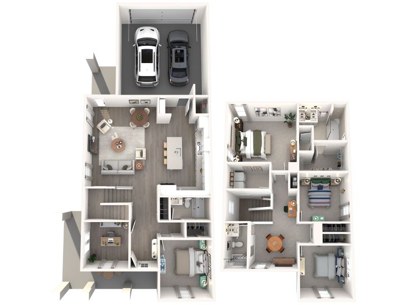 2D floor plan layout for the Palmetto - B by Meritage Homes in Benders Cove - Premier Series, Mount Juliet, TN (Image 4).
