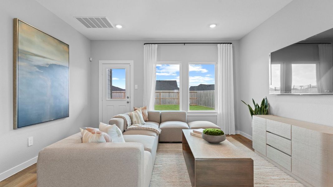 Furnished interior view inside a new home in Lakes at Westland Ranch, League City (Image 11).