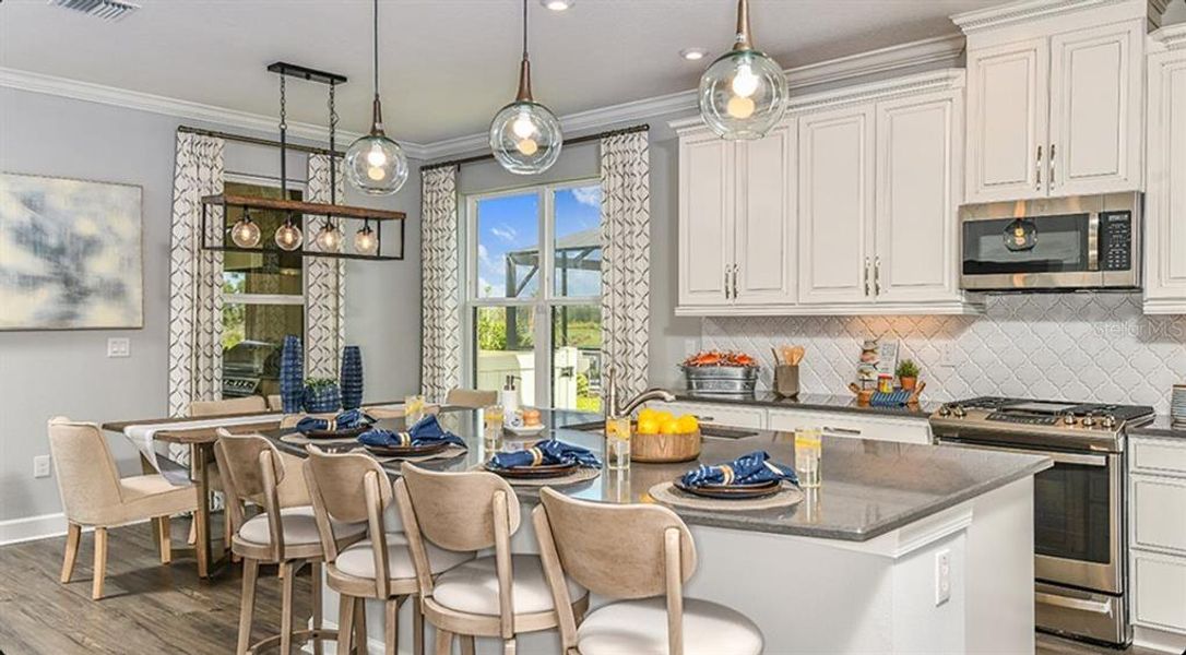 Furnished interior view inside a new home in Esplanade at Wiregrass Ranch, Wesley Chapel (Image 9). Furnished interior view inside a new home in Esplanade at Wiregrass Ranch, Wesley Chapel (Image 9).