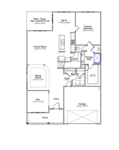 2D floor plan layout for the Peachtree - Vanguard Collection by Mungo Homes in Pineland Preserve, Summerville, SC (Image 3).