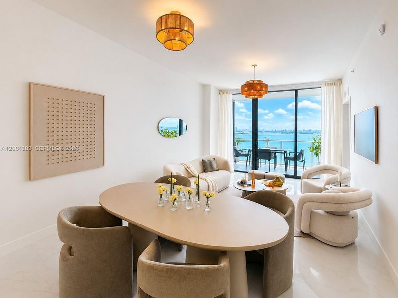 Furnished interior view inside a new home in , Miami (Image 7). Furnished interior view inside a new home in , Miami (Image 7).