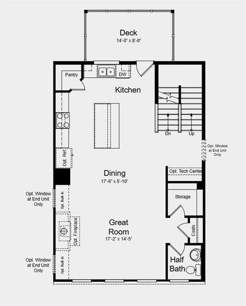 2D floor plan layout of this home in Rosewood Farm, Lawrenceville, GA (Image 6).
