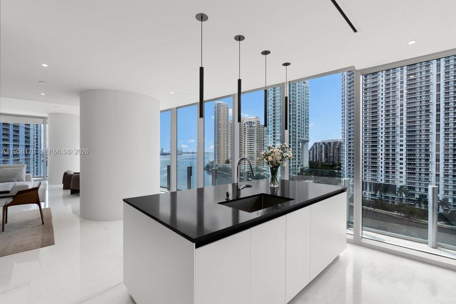 Furnished interior view inside a new home in , Miami (Image 37).