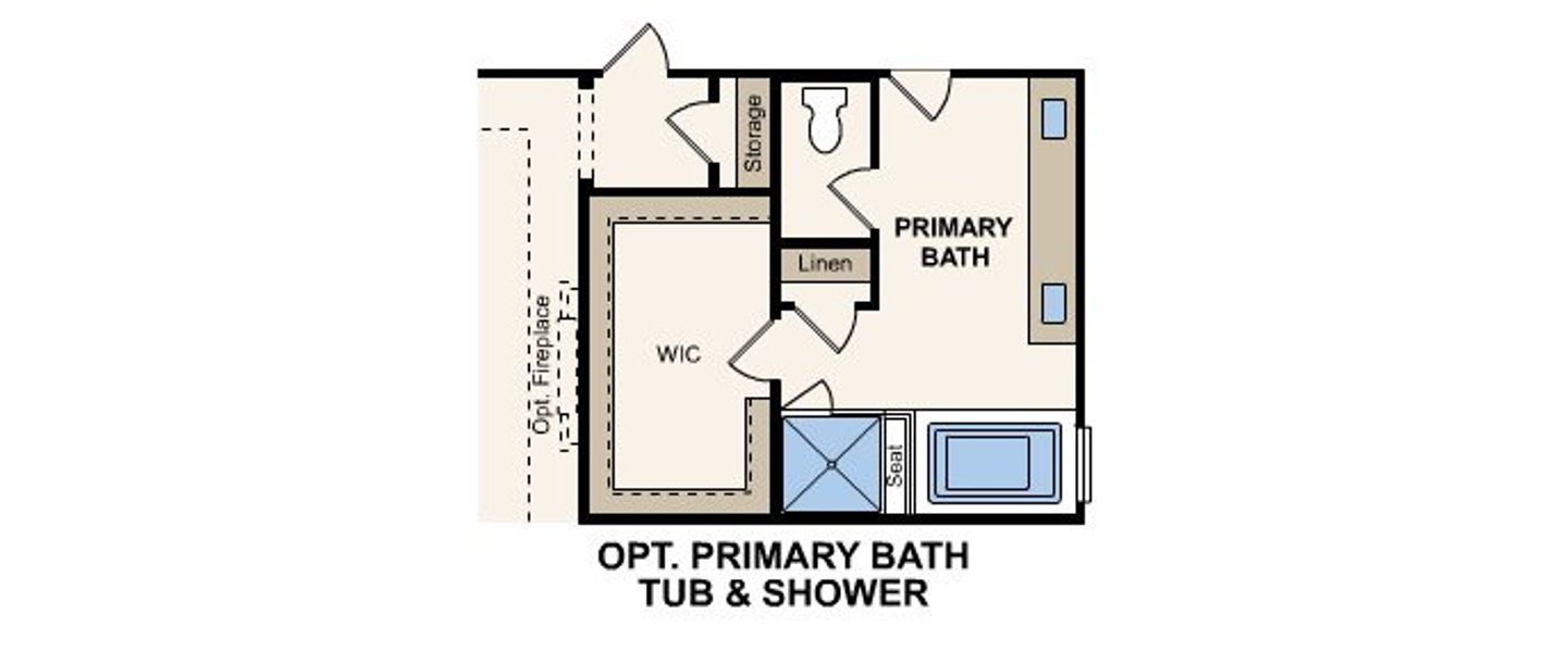 2D floor plan layout for the Cascade by Century Communities in Sunterra Lakes, Brookshire, TX (Image 4).