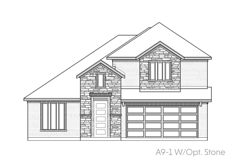 Representative rendering of the exterior for the Abernathy by John Houston Homes (Image 3).