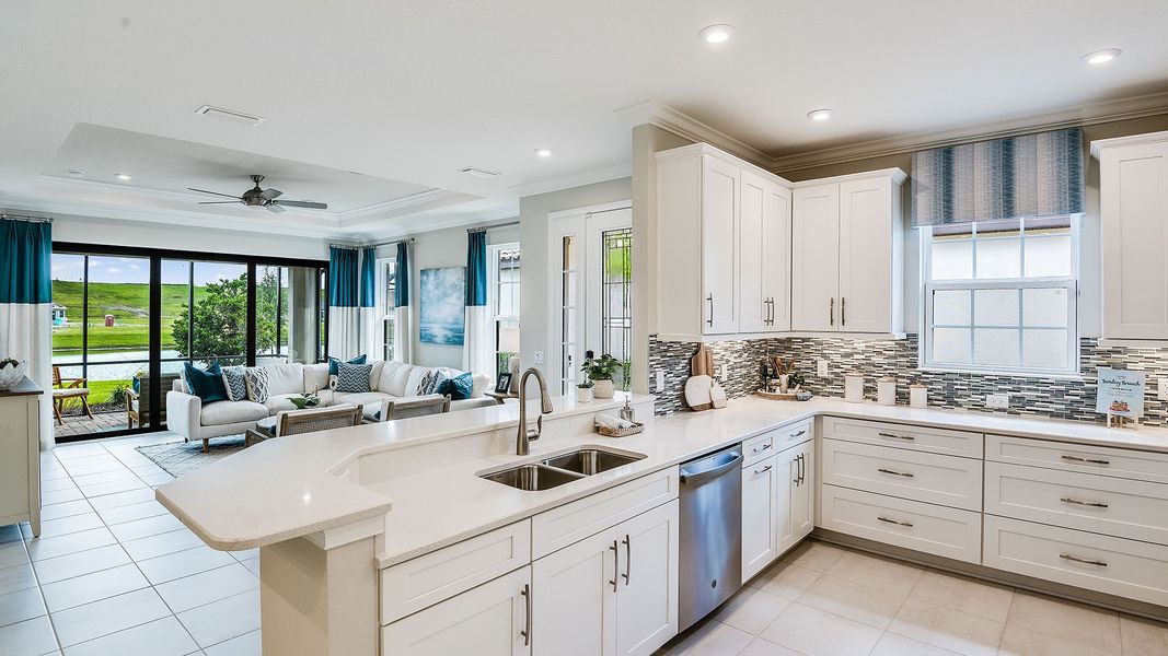 Representative furnished interior of a home built from the Ibis by Taylor Morrison in Esplanade at The Heights, Bradenton (Image 39).