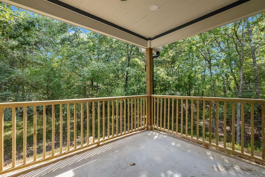 Relax on the covered back deck