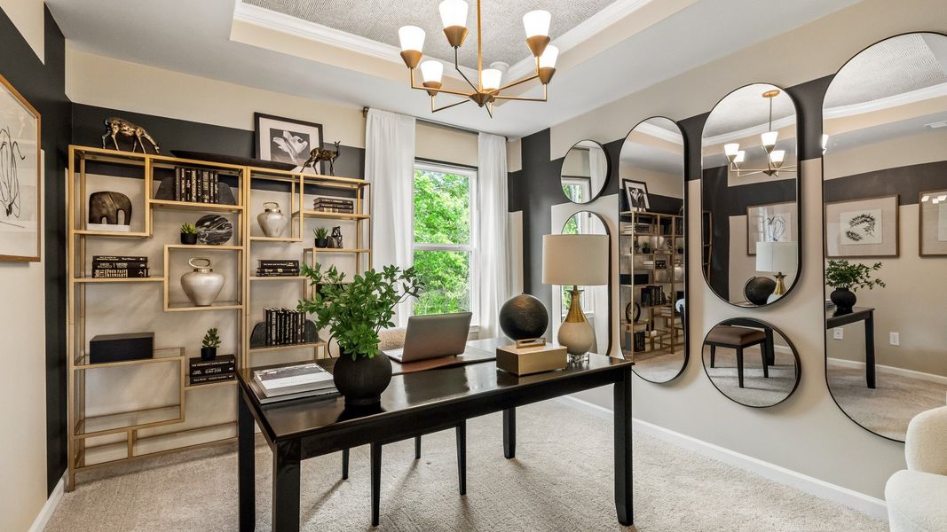 Representative furnished interior of a home built from the Millhaven by DRB Homes in Enclave at Evergreen, Fairburn (Image 25).