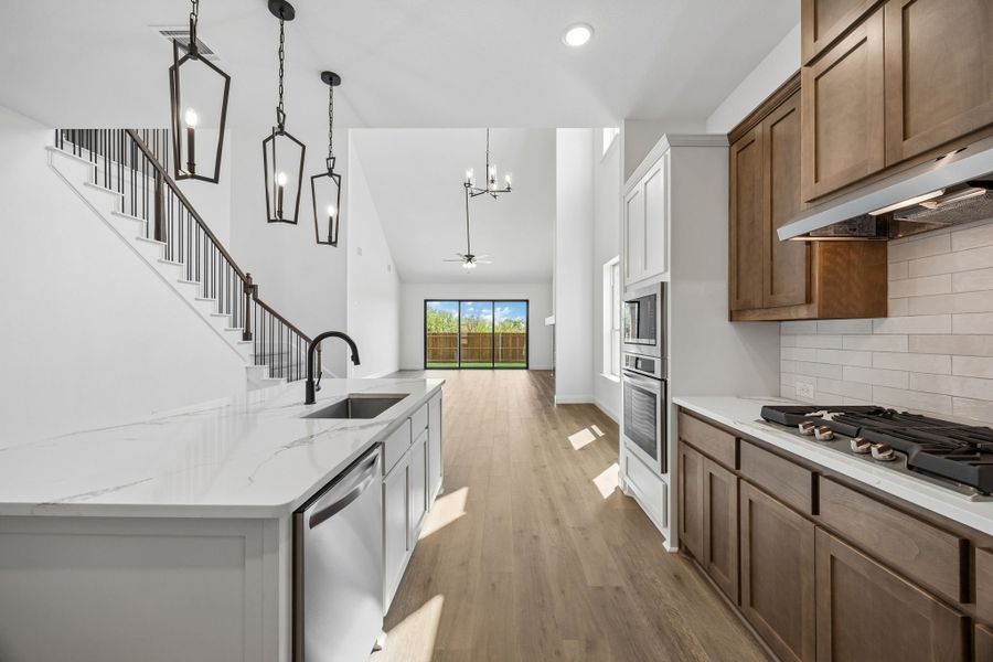 Furnished interior view inside a new home in Country Lakes, Denton (Image 8).