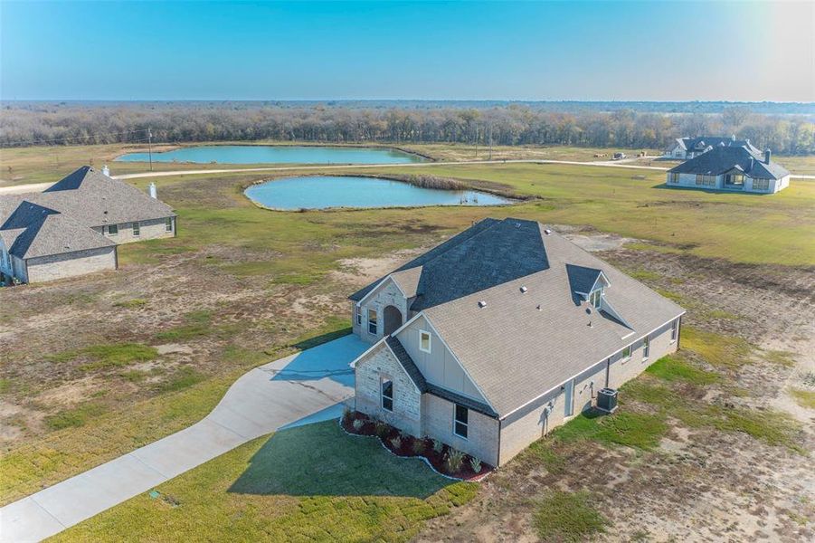 Drone / aerial view of a nearby body of water Drone / aerial view of a nearby body of water
