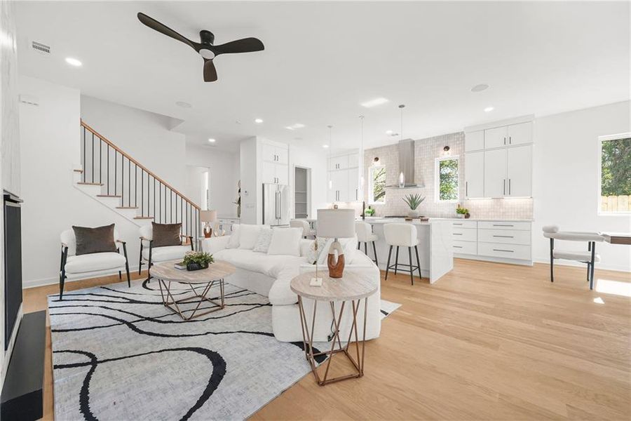 Furnished interior view inside a new home in , Atlanta (Image 9).