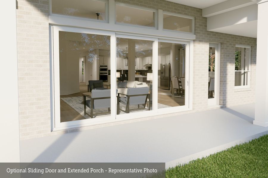 Optional Sliding Door and Extended Porch