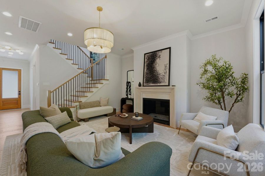 Furnished interior view inside a new home in , Charlotte (Image 9).