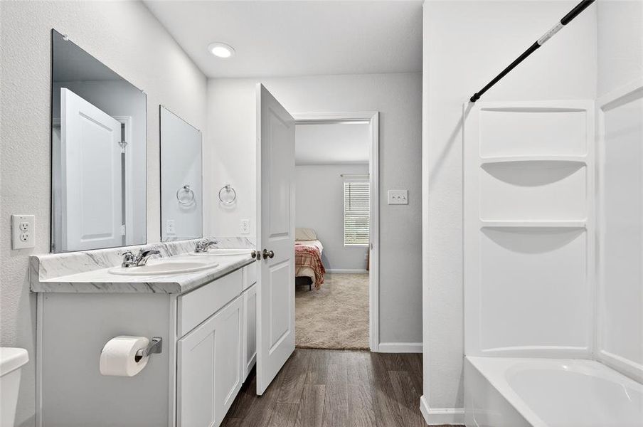 Furnished interior view inside a new home in Villages of Mayfield, Cleburne (Image 26).