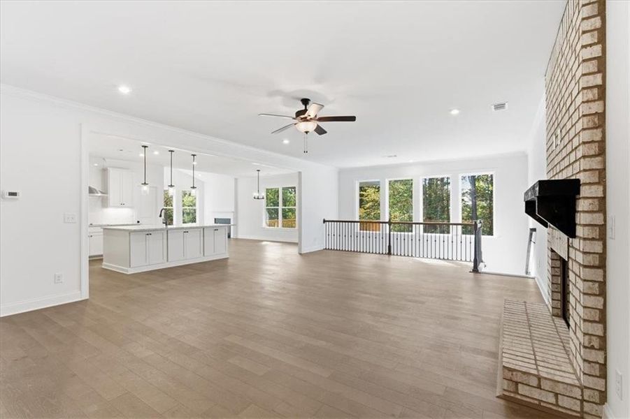 Spacious, unfurnished interior of a new home in The Estates at Hurricane Pointe, Douglasville (Image 34). Spacious, unfurnished interior of a new home in The Estates at Hurricane Pointe, Douglasville (Image 34).