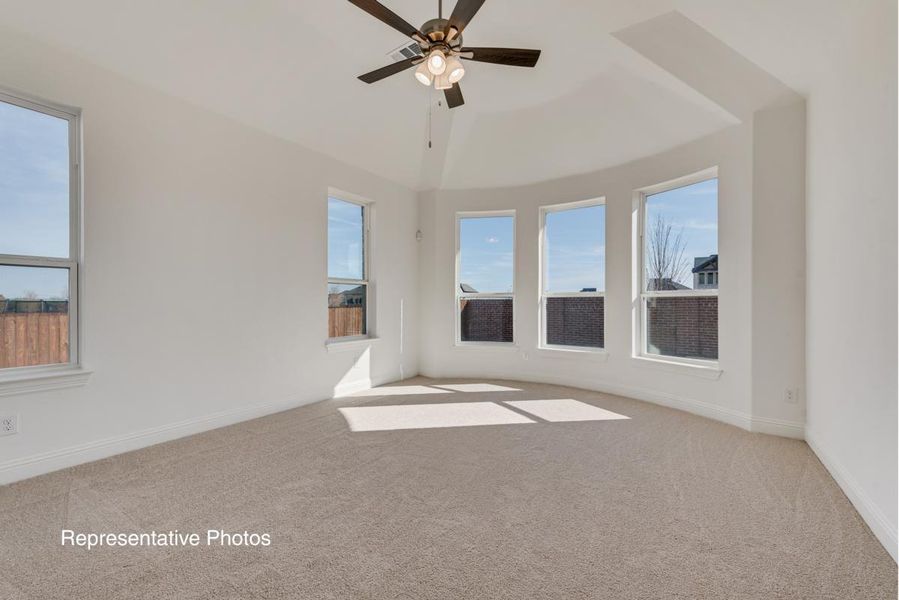 Representative unfurnished interior of a home built from the Grand Emerald III by Grand Homes in Cedar Ridge Estates, Grand Prairie (Image 18). Representative unfurnished interior of a home built from the Grand Emerald III by Grand Homes in Cedar Ridge Estates, Grand Prairie (Image 18).
