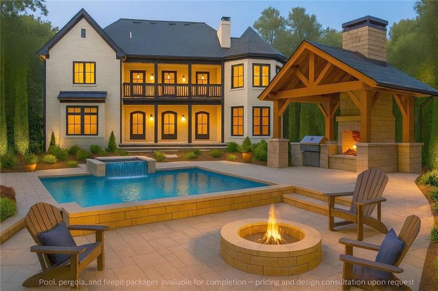 Exterior details and patio area of a home in , Roswell (Image 31).