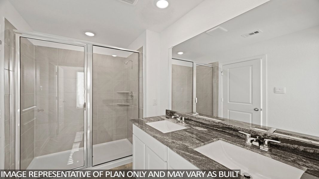 Furnished interior view inside a new home in Bridges on Lake Houston Villas, Humble (Image 8).