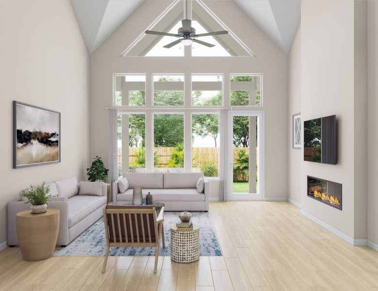 Furnished interior view inside a new home in Woodson’s Reserve, Spring (Image 18).