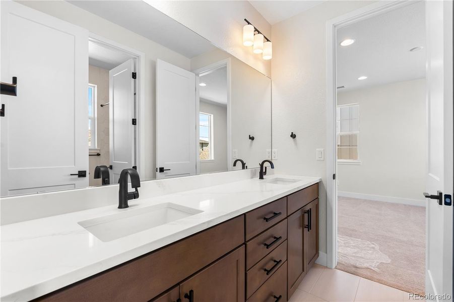 Furnished interior view inside a new home in Luxe at The Canyons, Castle Pines (Image 38).