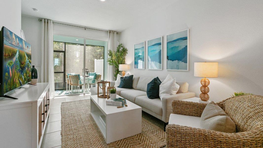 Furnished interior view inside a new home in Cordera, St. Augustine (Image 16). Furnished interior view inside a new home in Cordera, St. Augustine (Image 16).