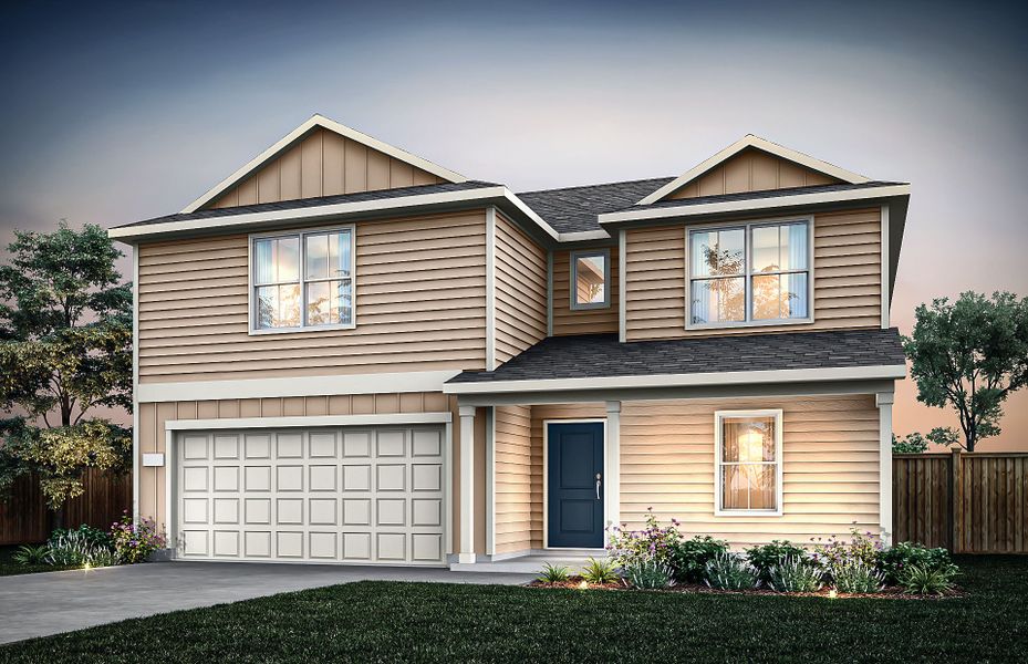 Representative exterior photo of a completed home built from the Stockdale by Centex in Alto, San Marcos, TX (Image 2). Representative exterior photo of a completed home built from the Stockdale by Centex in Alto, San Marcos, TX (Image 2).