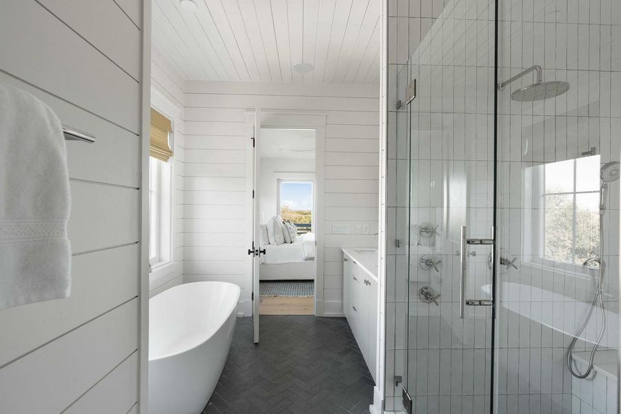 Furnished interior view inside a new home in , Isle Of Palms (Image 37).